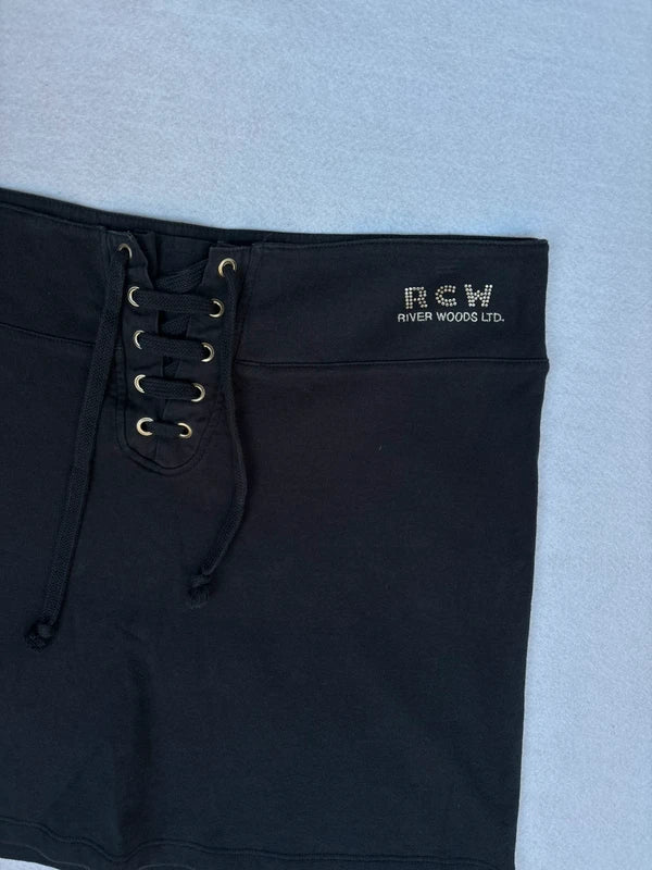 Y2K River Woods Dark Navy Sporty Mini Skirt (M)